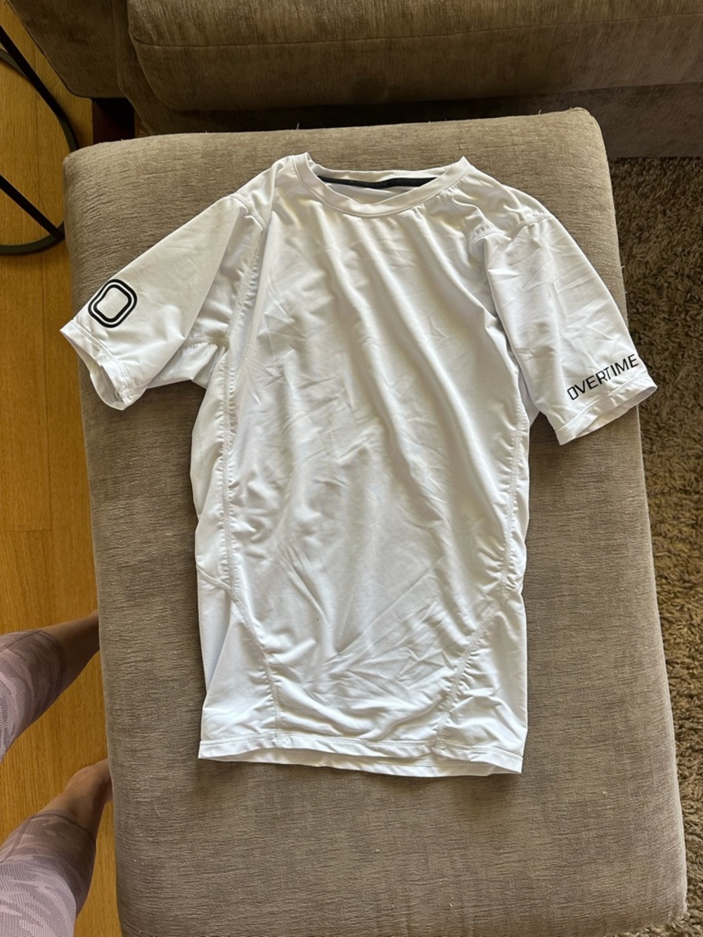 Overtime Men’s White Compression Short Sleeve Shirt